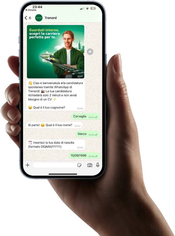 Esempio di conversazione whatsapp